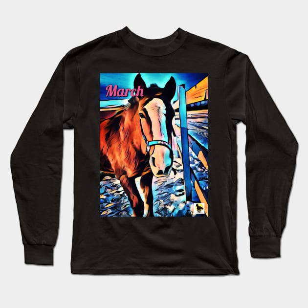 March Long Sleeve T-Shirt by SunshineHorses